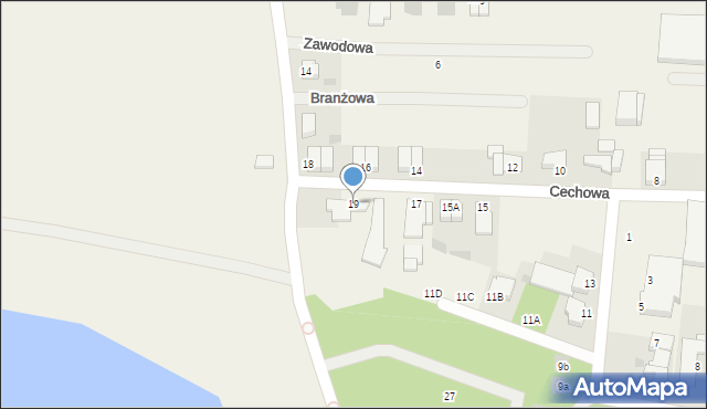 Sierakowo, Cechowa, 19, mapa Sierakowo