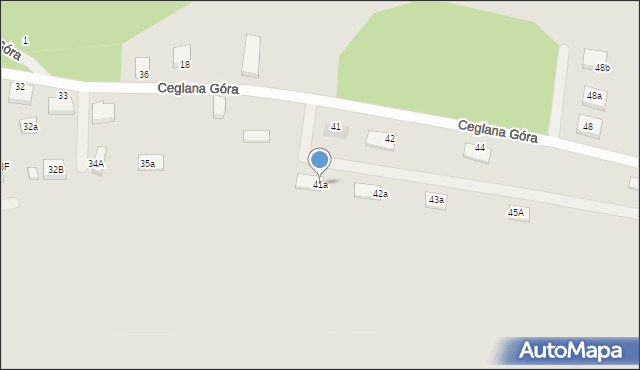 Skwierzyna, Ceglana Góra, 41a, mapa Skwierzyna