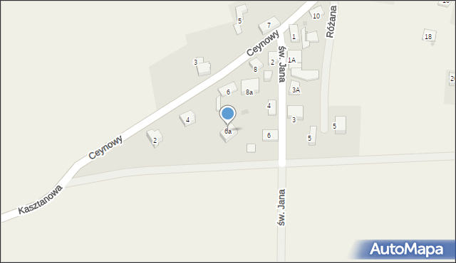 Sławoszyno, Ceynowy Floriana, dr., 6a, mapa Sławoszyno