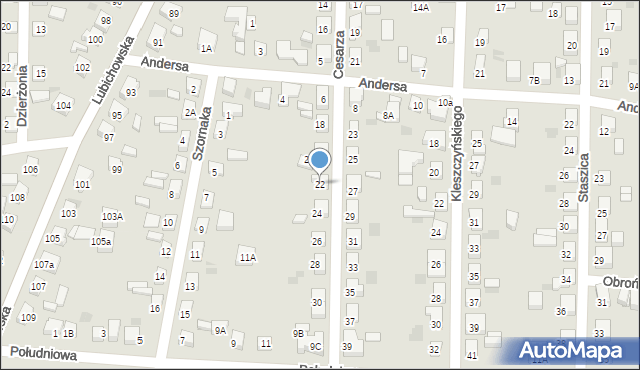 Starogard Gdański, Cesarza Teodora, 22, mapa Starogard Gdański