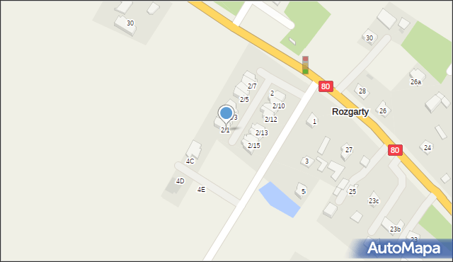 Stary Toruń, Cedrowa, 2/1, mapa Stary Toruń