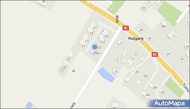 Stary Toruń, Cedrowa, 2/16, mapa Stary Toruń