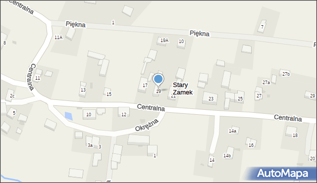 Stary Zamek, Centralna, 19, mapa Stary Zamek