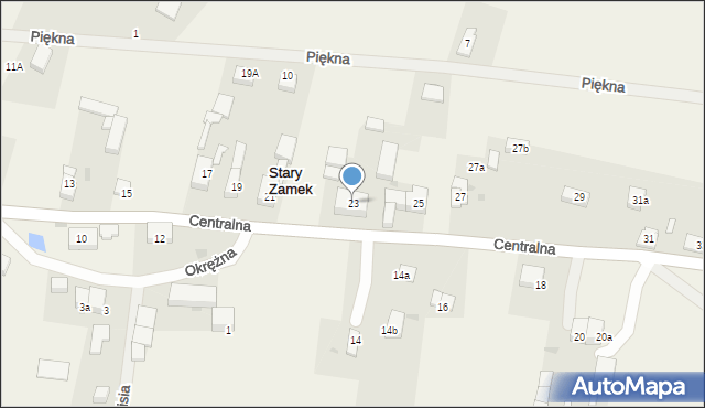 Stary Zamek, Centralna, 23, mapa Stary Zamek