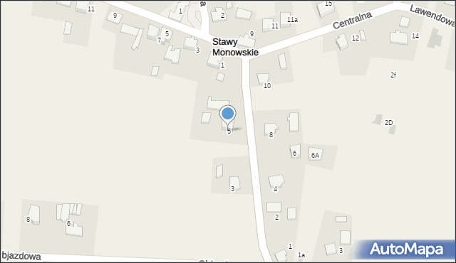 Stawy Monowskie, Centralna, 5, mapa Stawy Monowskie