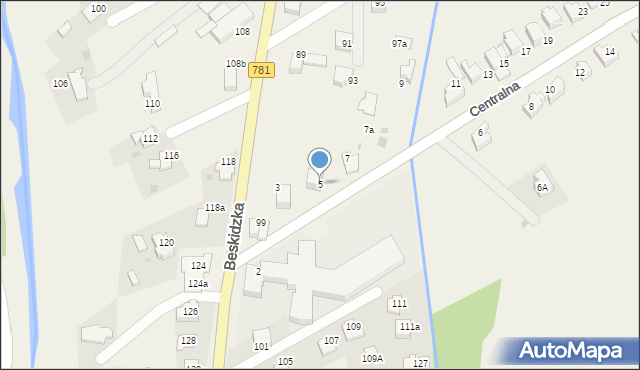 Sułkowice, Centralna, 5, mapa Sułkowice