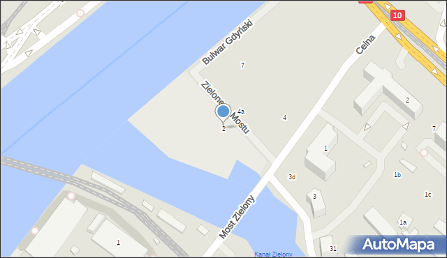 Szczecin, Celna, 2, mapa Szczecina