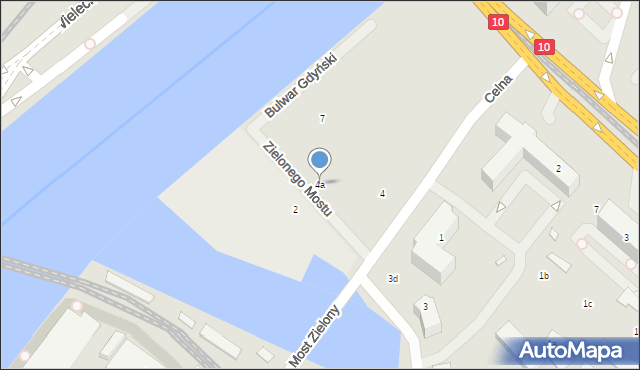 Szczecin, Celna, 4a, mapa Szczecina