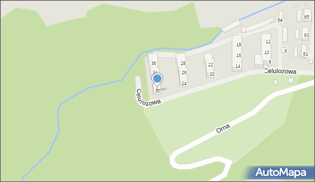 Szczecin, Celulozowa, 30, mapa Szczecina