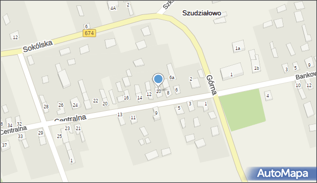 Szudziałowo, Centralna, 10, mapa Szudziałowo