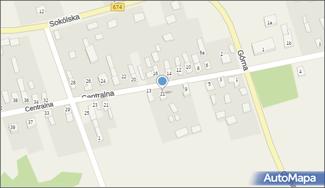 Szudziałowo, Centralna, 11, mapa Szudziałowo