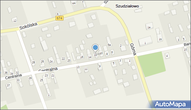 Szudziałowo, Centralna, 12, mapa Szudziałowo