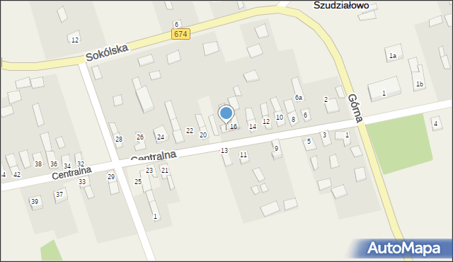 Szudziałowo, Centralna, 18, mapa Szudziałowo