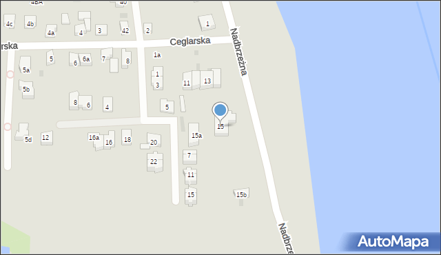 Tczew, Ceglarska, 15, mapa Tczew