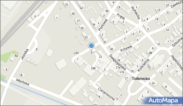 Tolkmicko, Ceramiczna, 1, mapa Tolkmicko