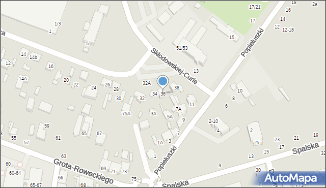Tomaszów Mazowiecki, Cekanowska, 36, mapa Tomaszów Mazowiecki