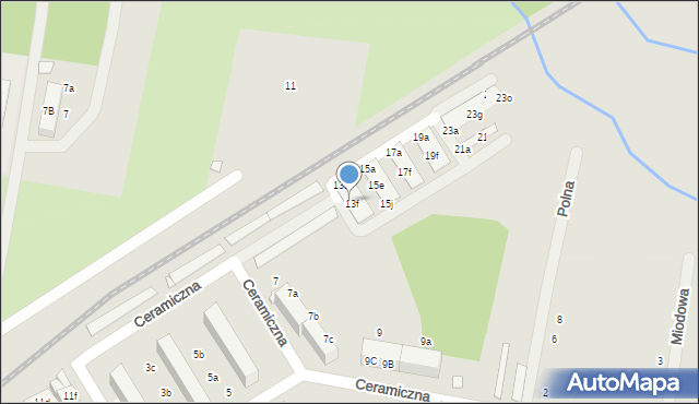 Tułowice, Ceramiczna, 13e, mapa Tułowice