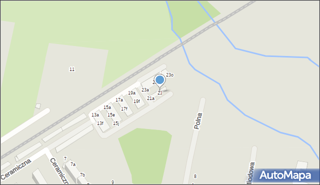 Tułowice, Ceramiczna, 21f, mapa Tułowice