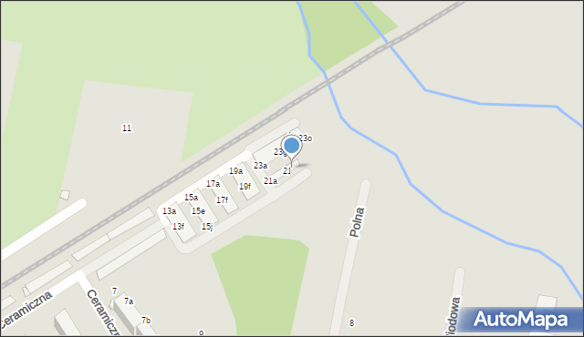 Tułowice, Ceramiczna, 21h, mapa Tułowice