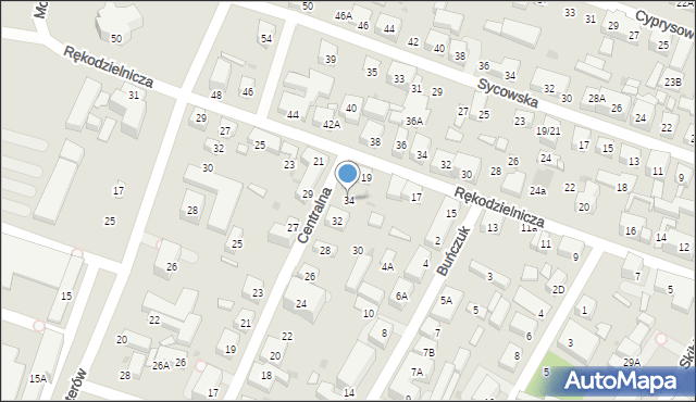 Warszawa, Centralna, 34, mapa Warszawy