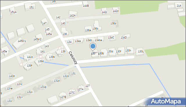 Warszawa, Celulozy, 130, mapa Warszawy