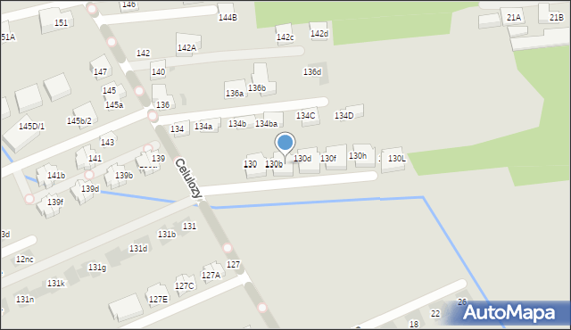 Warszawa, Celulozy, 130c, mapa Warszawy