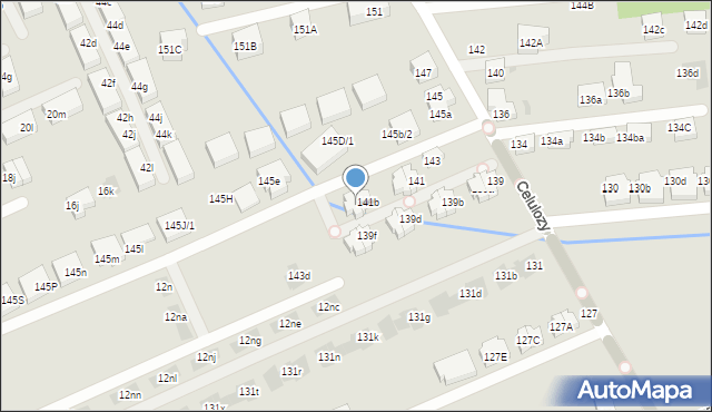 Warszawa, Celulozy, 141c, mapa Warszawy