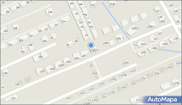 Warszawa, Celulozy, 145k, mapa Warszawy