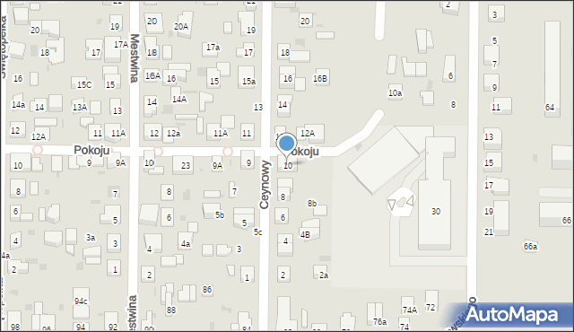 Wejherowo, Ceynowy Floriana, dr., 10, mapa Wejherowo