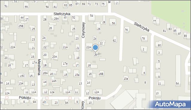 Wejherowo, Ceynowy Floriana, dr., 20, mapa Wejherowo