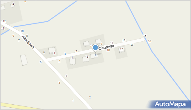 Więckowice, Cedrowa, 8, mapa Więckowice