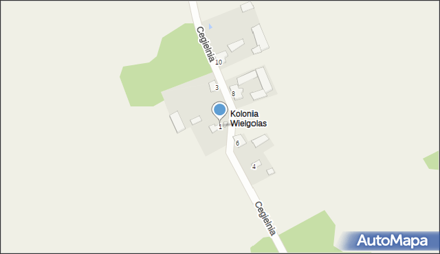 Wielgolas, Cegielnia, 1, mapa Wielgolas