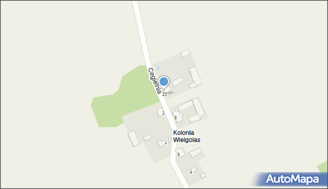 Wielgolas, Cegielnia, 10, mapa Wielgolas