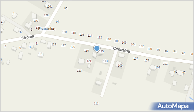Wielka Wieś, Centralna, 117, mapa Wielka Wieś