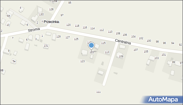 Wielka Wieś, Centralna, 121, mapa Wielka Wieś