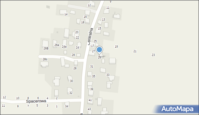 Wielka Wieś, Centralna, 29, mapa Wielka Wieś