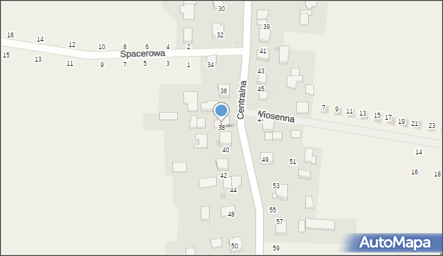 Wielka Wieś, Centralna, 38, mapa Wielka Wieś