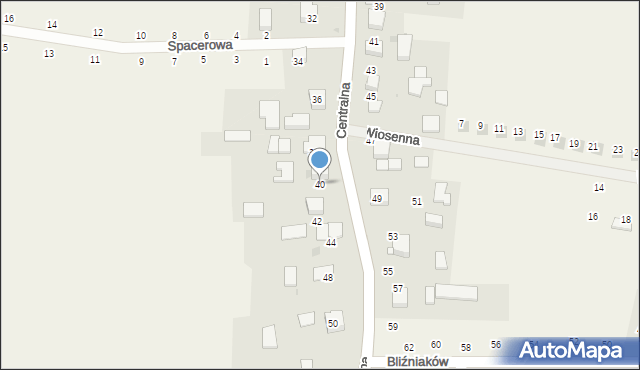 Wielka Wieś, Centralna, 40, mapa Wielka Wieś