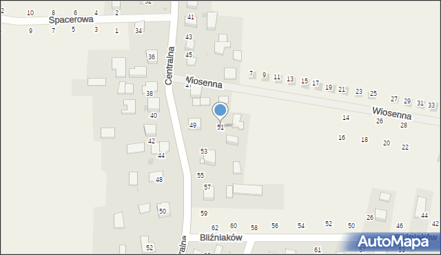 Wielka Wieś, Centralna, 51, mapa Wielka Wieś
