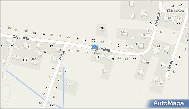 Wielka Wieś, Centralna, 77, mapa Wielka Wieś