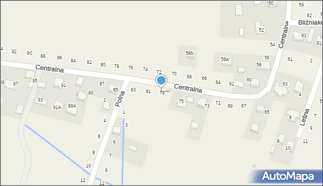 Wielka Wieś, Centralna, 79, mapa Wielka Wieś