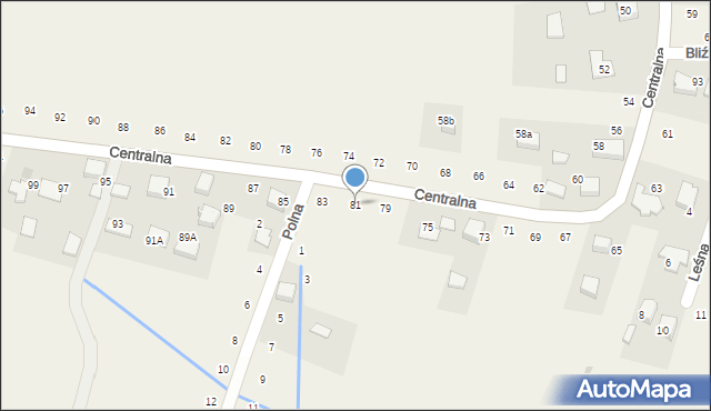 Wielka Wieś, Centralna, 81, mapa Wielka Wieś