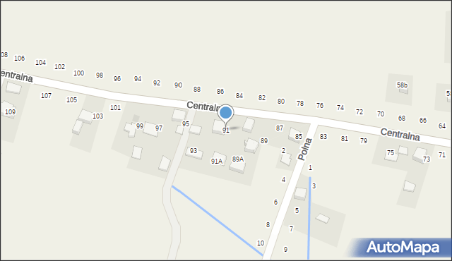 Wielka Wieś, Centralna, 91, mapa Wielka Wieś