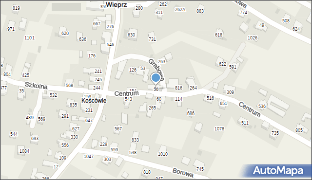 Wieprz, Centrum, 56, mapa Wieprz