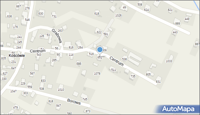 Wieprz, Centrum, 651, mapa Wieprz