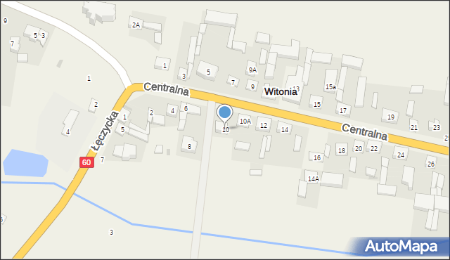 Witonia, Centralna, 10, mapa Witonia