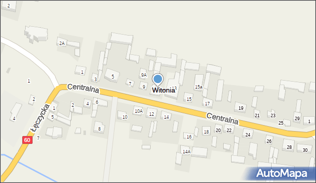 Witonia, Centralna, 11, mapa Witonia