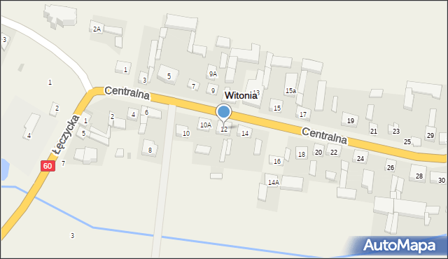 Witonia, Centralna, 12, mapa Witonia