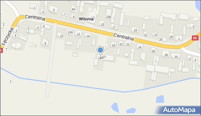 Witonia, Centralna, 14A, mapa Witonia