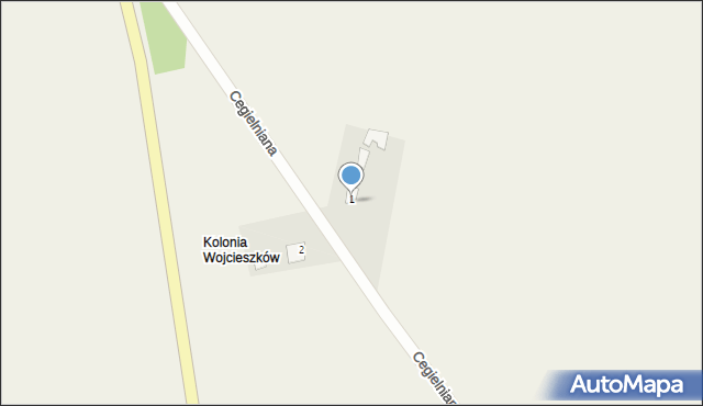 Wojcieszków, Cegielniana, 41, mapa Wojcieszków